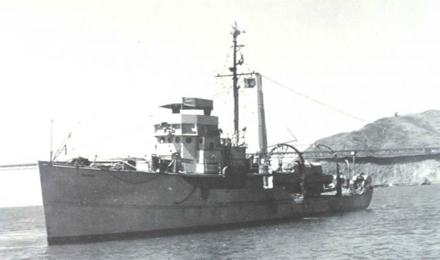 Coast and Geodetic Survey Ship BOWIE with the Golden Gate Bridge in the background. Picture