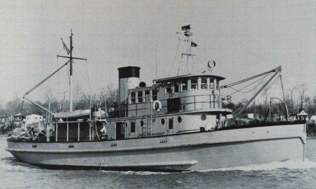 The Coast and Geodetic Survey Ship MARMER undergoing sea trials at Curtis Bay, Maryland. Picture