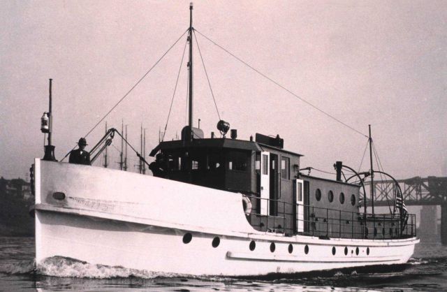 The Coast and Geodetic Survey Ship WESTDAHL at Portland, Oregon, on sea trials. Picture