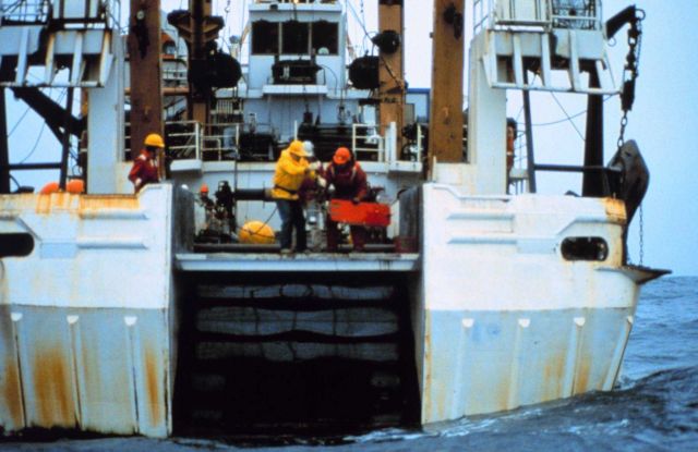 NOAA Ship MILLER FREEMAN conducting operations in Alaskan waters. Picture