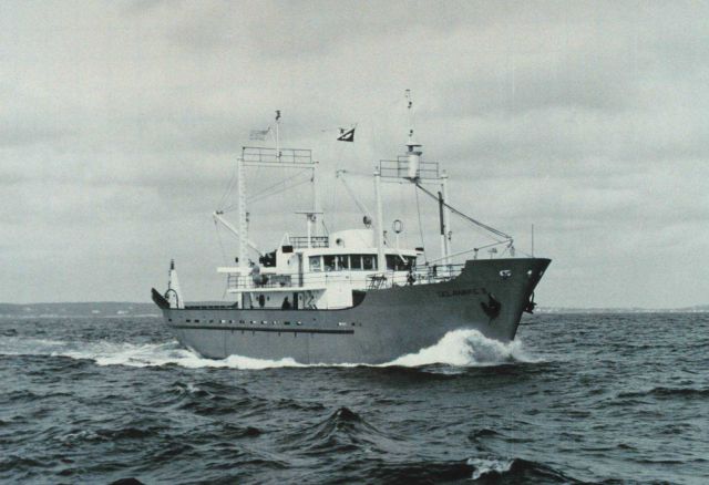 The Bureau of Commercial Fisheries Ship DELAWARE II underway. Picture