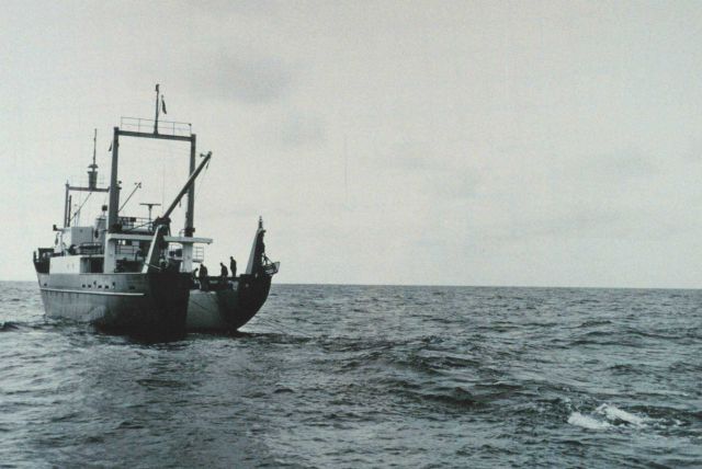 DELAWARE II trawling. Picture
