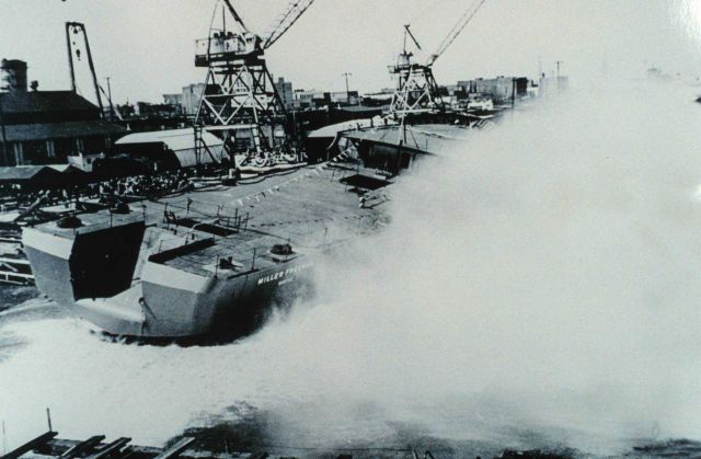Launching of the MILLER FREEMAN at 11:30 A.M Picture