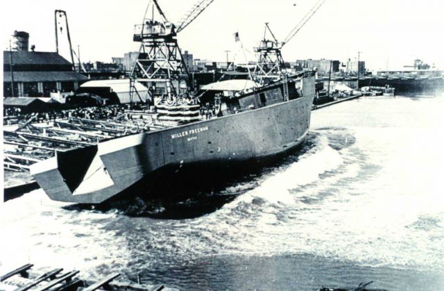 Launching of the MILLER FREEMAN at 11:30 A.M Picture