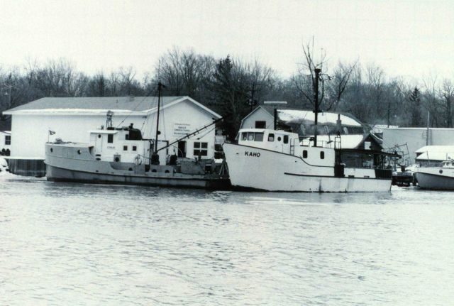 Research vessel base near the mouth of the Kalamazoo River on Lake Michigan Picture