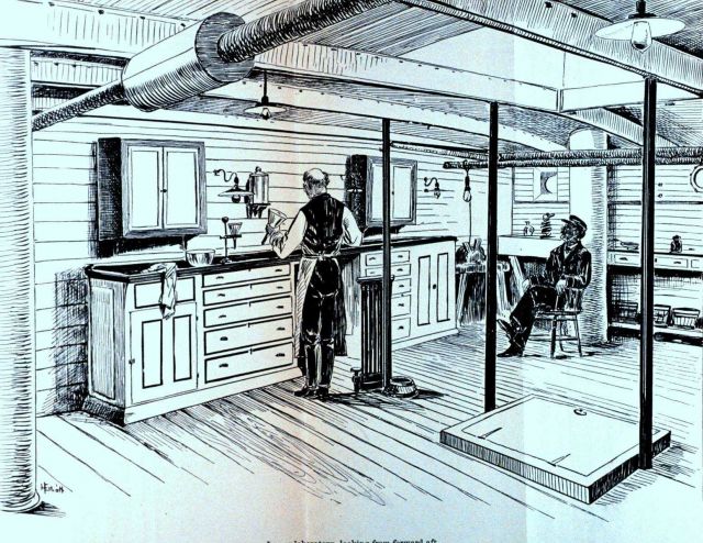 Lower laboratory, looking forward from aft Picture
