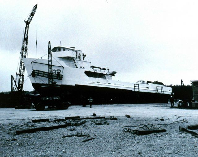 Coast and Geodetic Survey Ship FERREL in shipyard. Picture