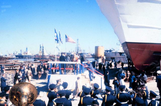 Launching ceremony for the NOAA Ship CHAPMAN. Picture