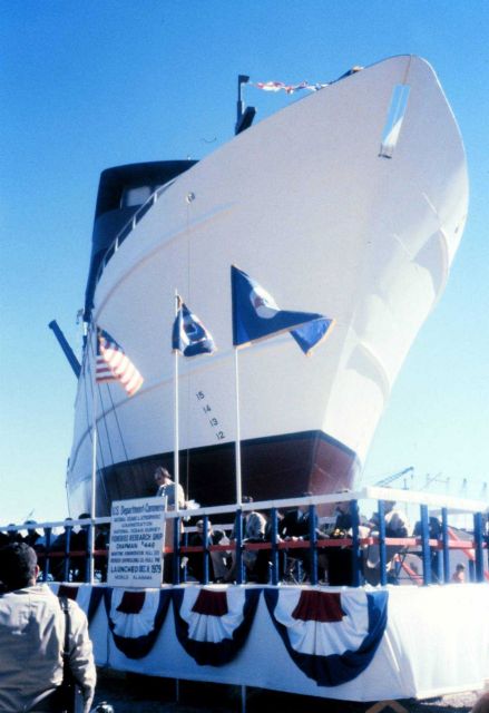 Launching ceremony for the NOAA Ship CHAPMAN. Picture