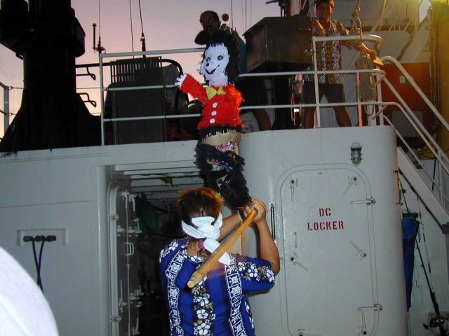 Pinata night on the McARTHUR. Picture