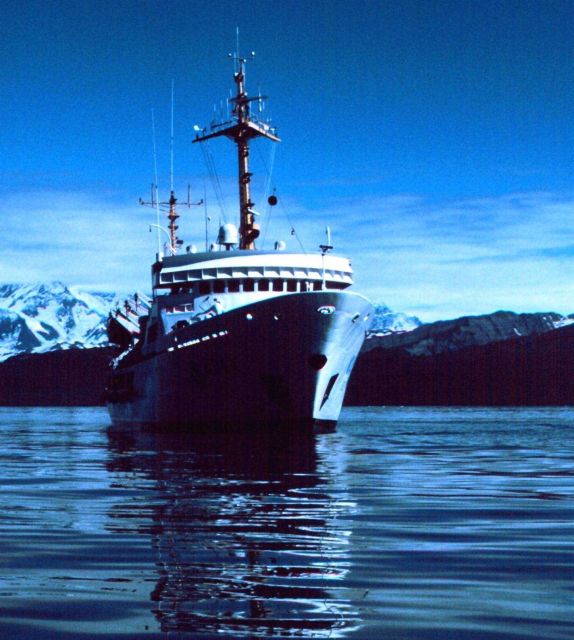 NOAA Ship RAINIER at Icy Bay. Picture