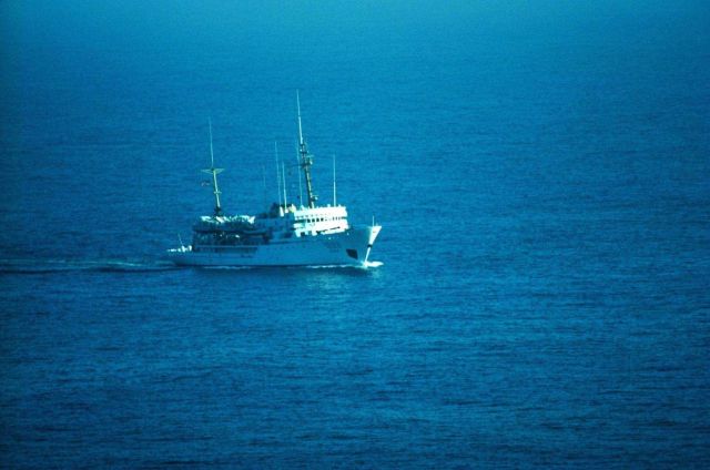 NOAA Ship FAIRWEATHER offshore California. Picture