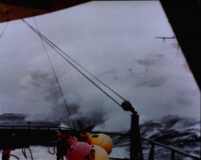 NOAA Ship MILLER FREEMAN approaching a disabled vessel in the Bering Sea Picture