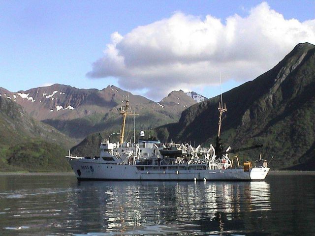 NOAA Ship Rainier anchored Foot Bay off Kuiukta Bay Picture