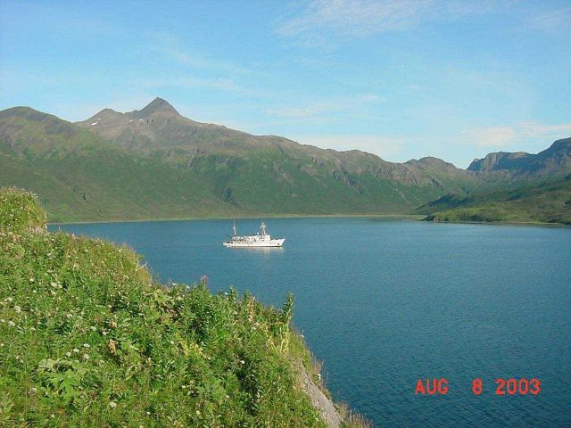 NOAA Ship Rainier steaming south past Virgin Peak Kuiukta Bay Picture