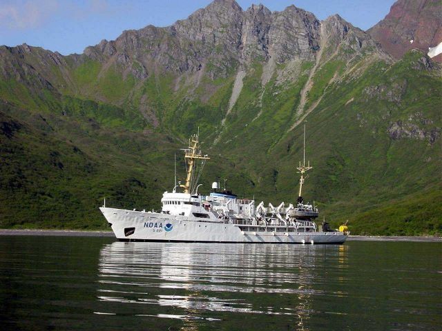 NOAA Ship Rainier anchored Foot Bay off Kuiukta Bay Picture