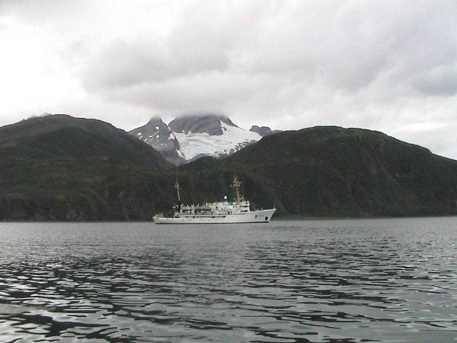NOAA Ship Rainier anchored northern Kuiukta Bay Picture