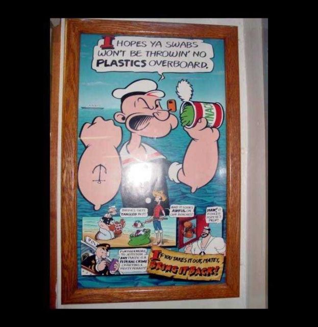 Popeye gets the message across - Environmental stewardship Picture