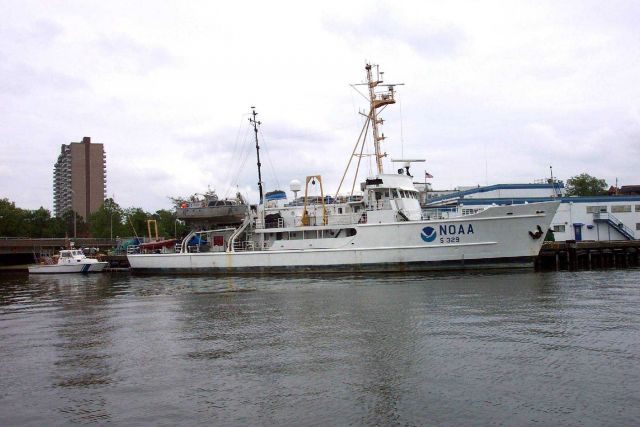 NOAA Ship WHITING shortly after decommissioning at the Atlantic Marine Center in Norfolk, Virginia. Picture