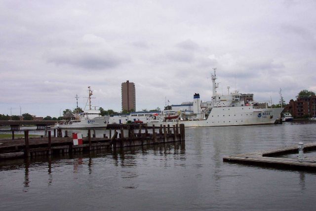 NOAA Ship THOMAS JEFFERSON shortly after commissioning at the Atlantic Marine Center in Norfolk, Virginia. Picture