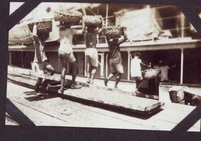 Coaling ship at Sandakan Picture