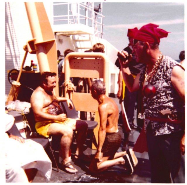 Equator crossing ceremony on the ESSA Ship DISCOVERER Picture