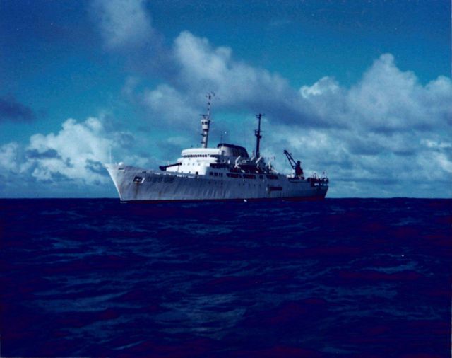 NOAA Ship DISCOVERER in the equatorial Pacific Ocean Picture