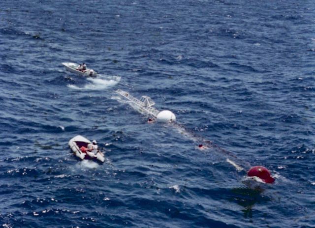 Deploying solar radiance tower. Picture