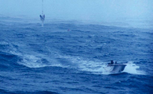 Pioneer buoy riders - among the first individuals to be maintaining meteorological buoys anchored far at sea Picture