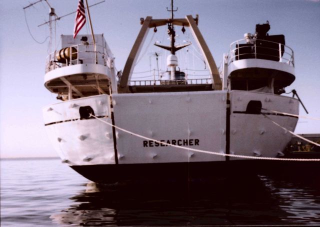 Stern of NOAA Ship RESEARCHER (later renamed the MALCOLM BALDRIGE) Picture