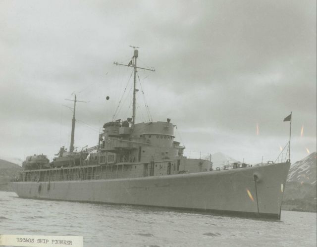 Coast and Geodetic Survey Ship PIONEER, formerly USS MOBJACK, in the Aleutians Picture