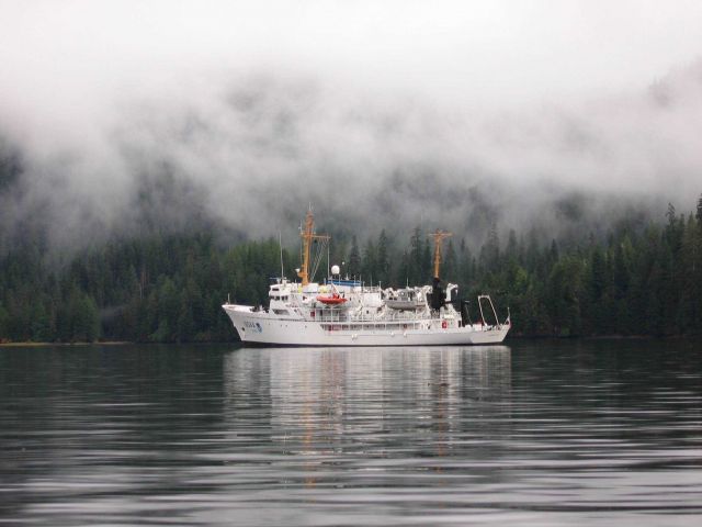 NOAA Ship FAIRWEATHER in Rudyerd Bay. Picture