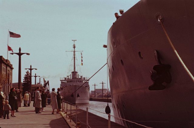 C&GS Ship EXPLORER in the Lake Union Ship Canal Locks. Picture