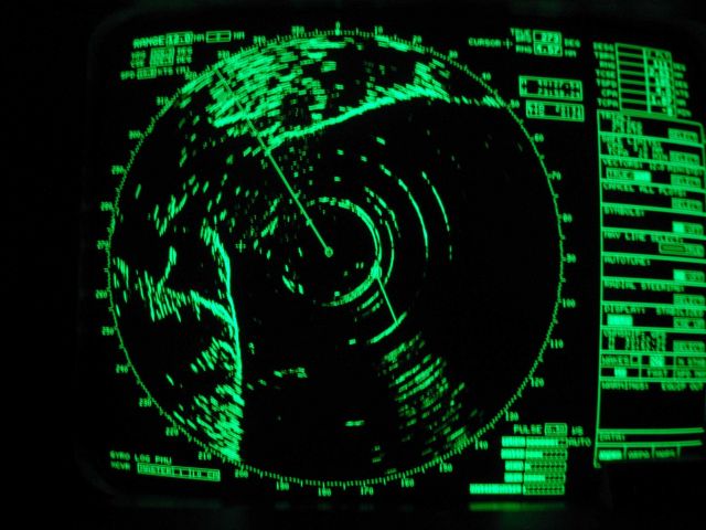 Radar view of entrance to New York Harbor. Picture