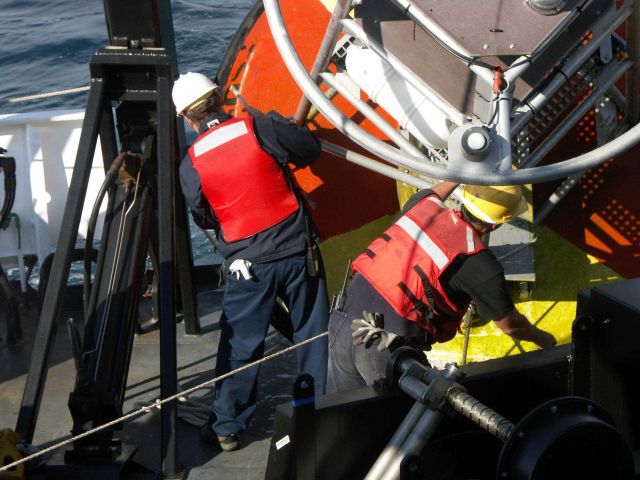 Tsunami warning buoy recovery Picture