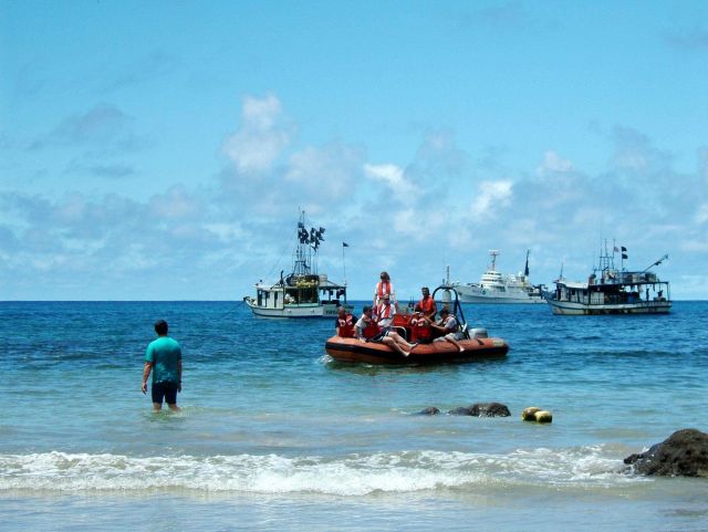 Heading ashore for some exploration of Cocos Island Picture