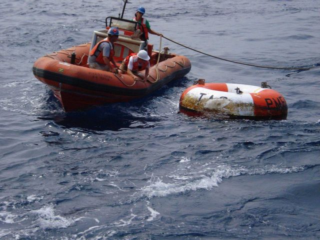 Recovering TAO buoy Picture