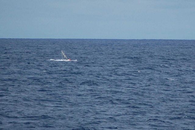 TAO buoy being hauled to ship for maintenance. Picture