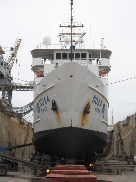 NOAA Ship NANCY FOSTER in dry-dock. Picture