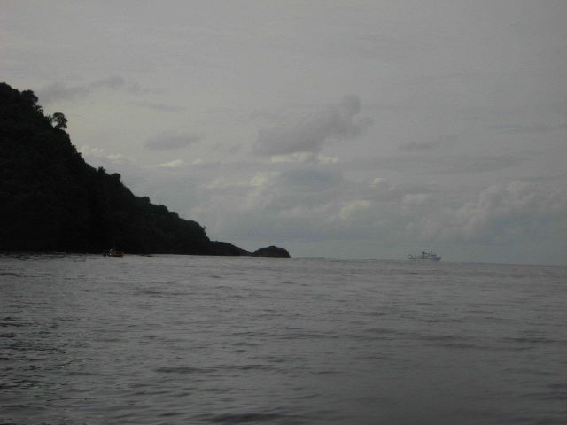 NOAA Ship HI'IALAKAI seen offshore at Fagatele Bay, American Samoa. Picture