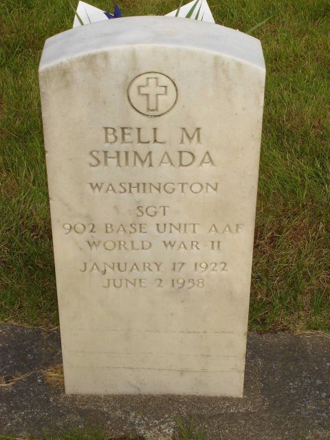 Gravestone of fisheries scientist Bell M Picture