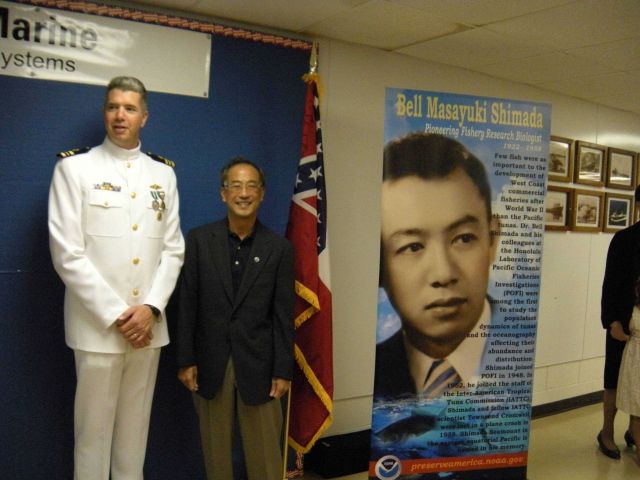Preliminary to launching ceremony of NOAA Ship BELL M Picture