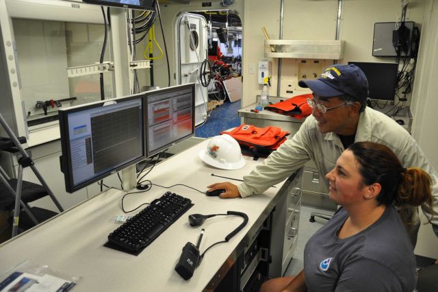 NOAA Ship BELL SHIMADA on its maiden voyage. Picture