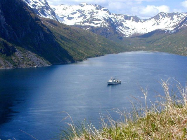 NOAA Ship MILLER FREEMAN in an Alaska fjord Picture