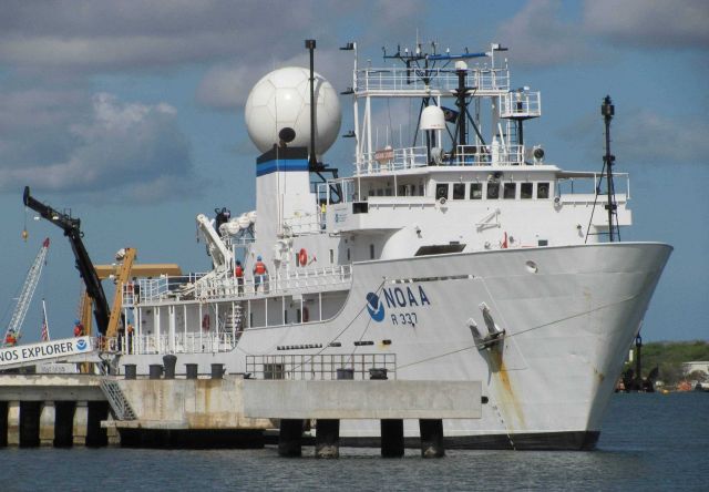 NOAA Ship OKEANOS EXPLORER at the pier. Picture