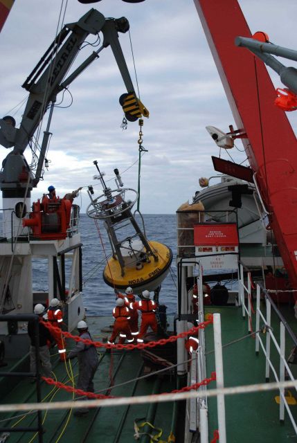 Deploying NOAA PMEL Agulhas Return Current (ARC) buoy Picture