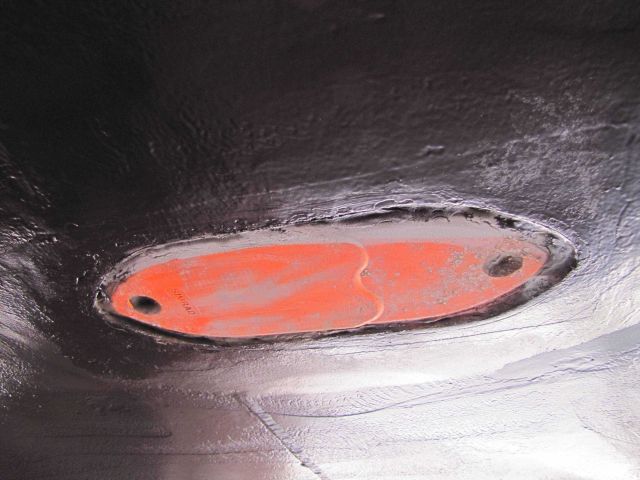 Transducer on the hull of the NOAA Ship PISCES Picture