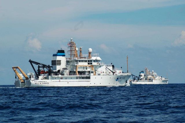 NOAA Ships BELL SHIMADA and PISCES Picture