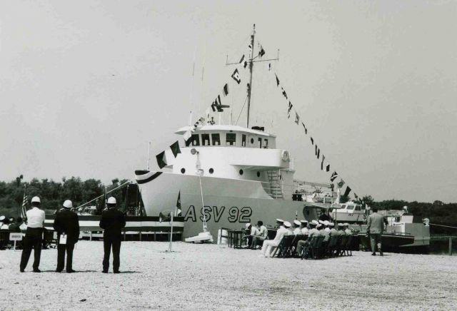 Commissioning ceremony for NOAA Ship FERREL. Picture