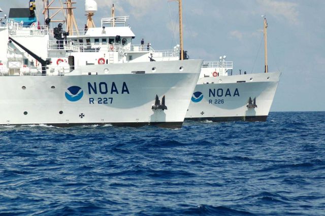 NOAA Ship BELL SHIMADA (R227) and PISCES (R226) Picture